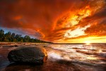 Lacul Superior, America de Nord, apus de soare